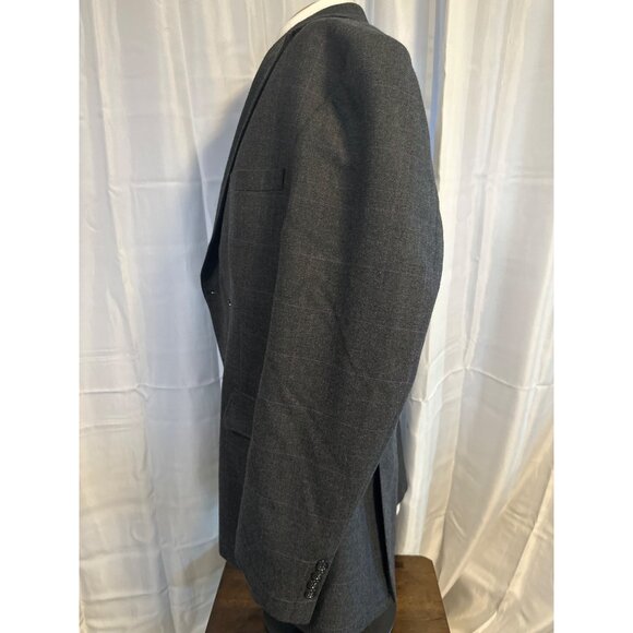 Sean John Mens Double-Breasted Blazer Gray Wool Blend Large - Picture 8 of 10